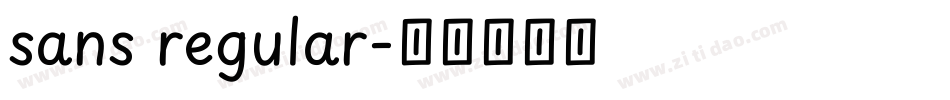 sans regular字体转换